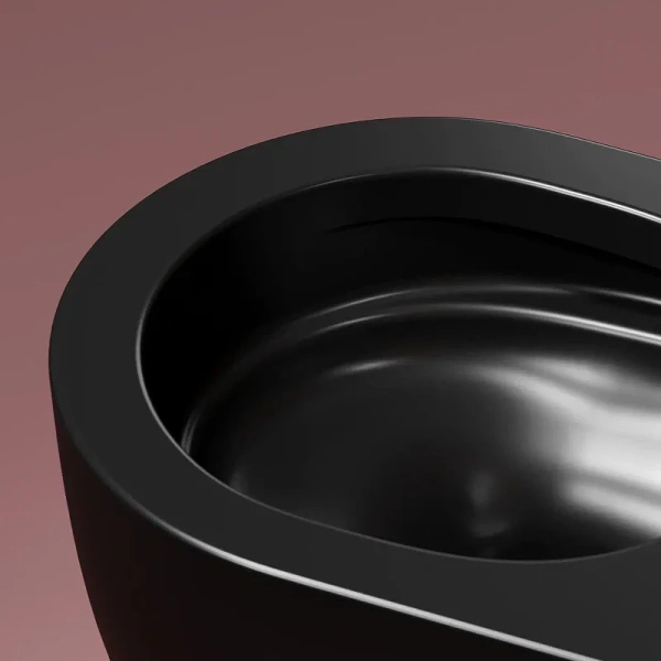 Унитаз подвесной Ceramica Nova Modena чёрный матовый CN6063MB (детальная фотография), в наличии