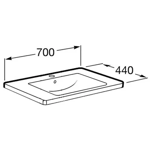 Раковина мебельная Misty The Gap 70 см белая 7327471000 (детальная фотография), нет в наличии