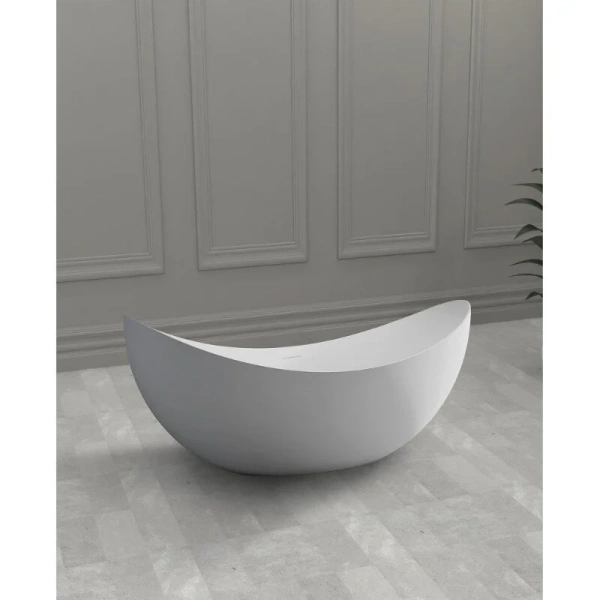 Ванна из искусственного камня Abber Stein 180x80 см отдельностоящая AS9633 (детальная фотография), современныe, hi-tech