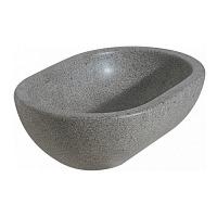 Раковина накладная, цвет Peperino Grigio, Globo Le Pietre