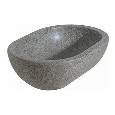 Раковина накладная, цвет Peperino Grigio, Globo Le Pietre