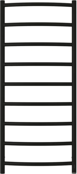 Полотенцесушитель электрический Сунержа Галант 4.0 50х120 см правый, черный матовый 31-0831-1250 (детальная фотография), из нержавеющей стали, без полки, неповоротные, с терморегулятором 