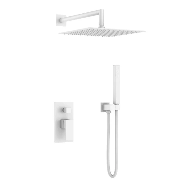 Душевой комплект Boheme Qubic белый матовый 474-3-MW (детальная фотография)