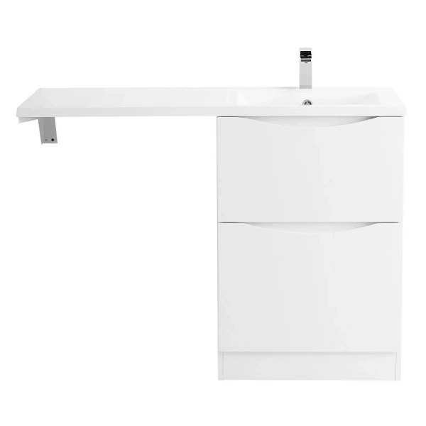 Тумба под раковину напольная BelBagno Lavanderia 58 см bianco lucido LAVANDERIA-580/1200-2C-PIA-BL (детальная фотография)