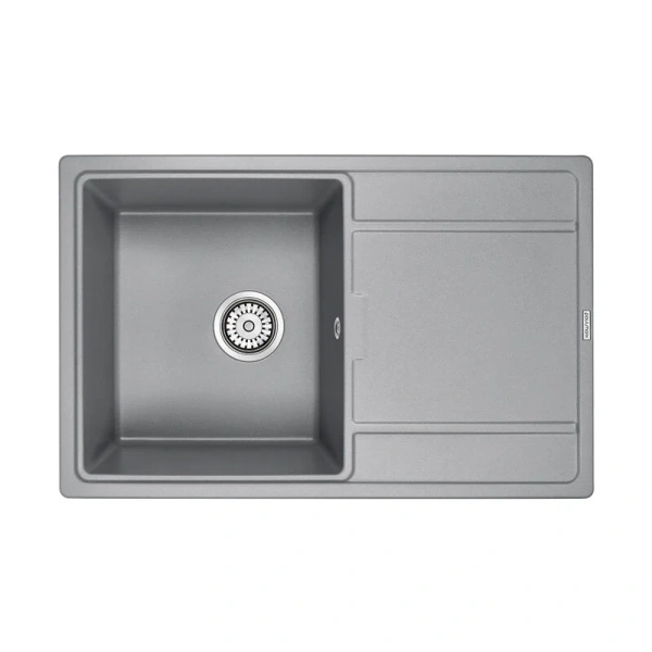 Мойка для кухни Paulmark Flugen 78 см серый металлик PM217850-GRM (детальная фотография)