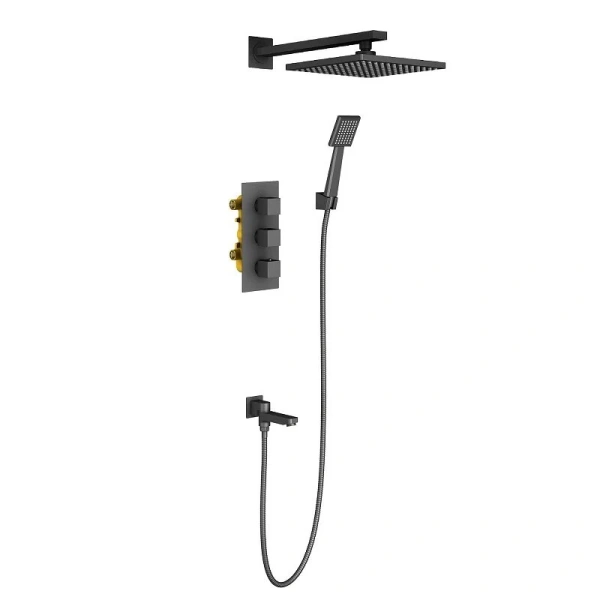 Душевой комплект Timo Tetra-thermo черный SX-0199/03SM (детальная фотография)
