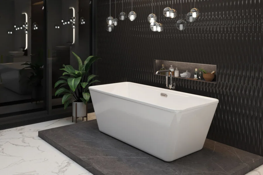 Ванна акриловая Aima Design Icon 170 x 75 см, отдельностоящая, белый, 01айк1775 (детальная фотография), 170х75