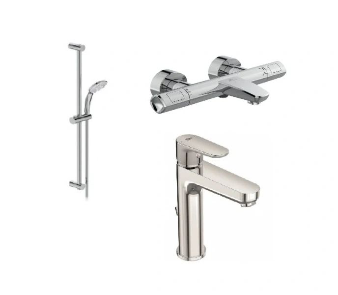 Душевой комплект Ideal Standard CERATHERM T100 хром BC985AA (детальная фотография)