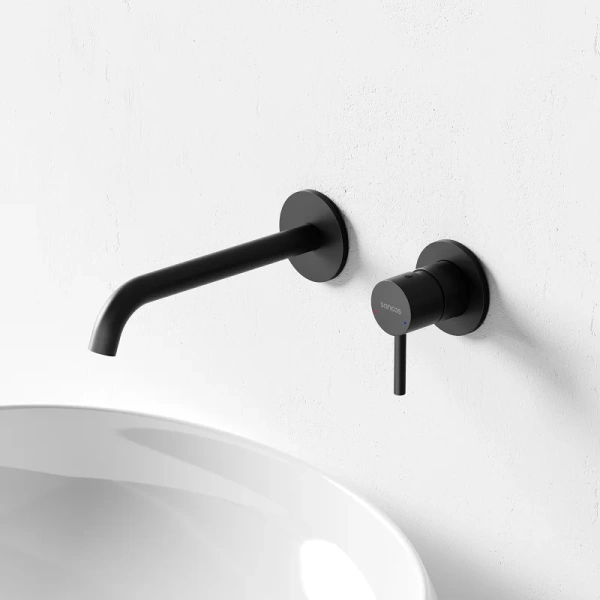 Смеситель для раковины Sancos Etna черный матовый SC9004MB (детальная фотография), черные