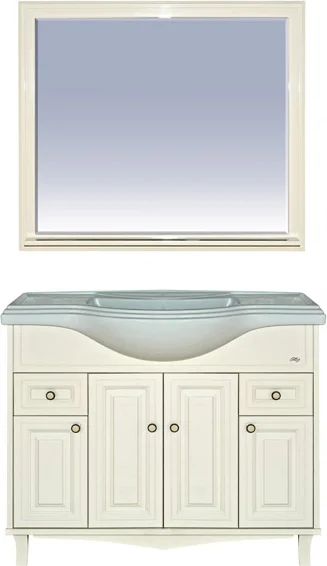 Тумба под раковину напольная Misty Шармель 105 см бежевая Л-Шрм01105-5812Я (детальная фотография), классика, ретро