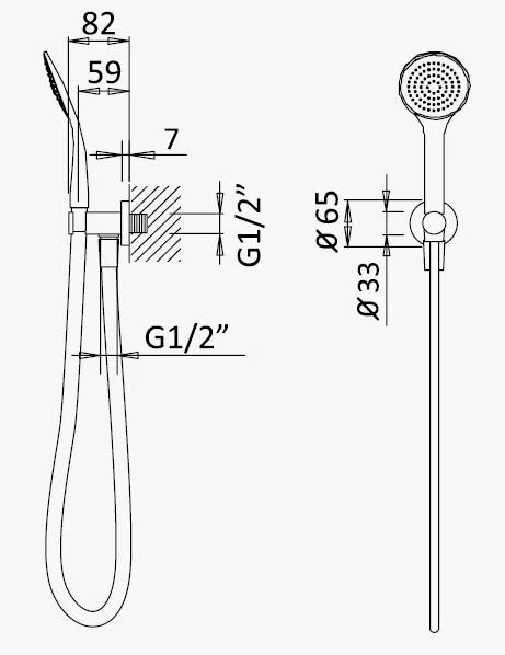 Душевой комплект Cezares хром CZR-B-KD-01 (детальная фотография), душевые комплекты, наборы