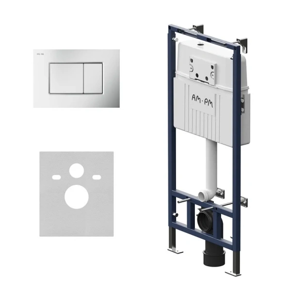 Инсталляция для унитаза Am.Pm MasterFit с кнопкой хром матовый I012710.0231 (детальная фотография)