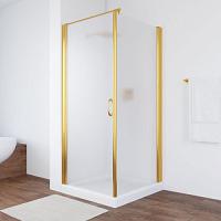 Душевой уголок профиль золотой стекло сатин Vegas-glass