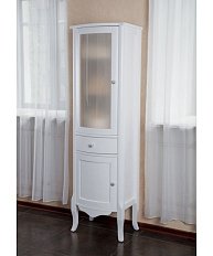 Шкаф, петли слева, цвет белый глянец, фурнитура состаренное серебро, La Beaute Sabrina