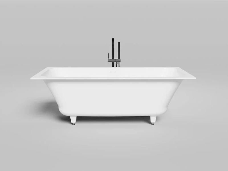 Ванна из искусственного камня Salini Orlanda Axis Kit 170х75 см белый глянцевый 103313G (детальная фотография), прямоугольные