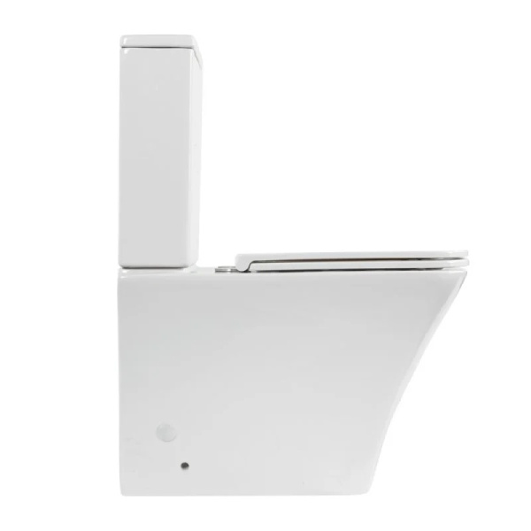 Унитаз компакт BelBagno Marmi BB052CPR безободковый (детальная фотография), недорогие, безободковые, сиденье с микролифтом , с антивсплеском, компакт, низкие