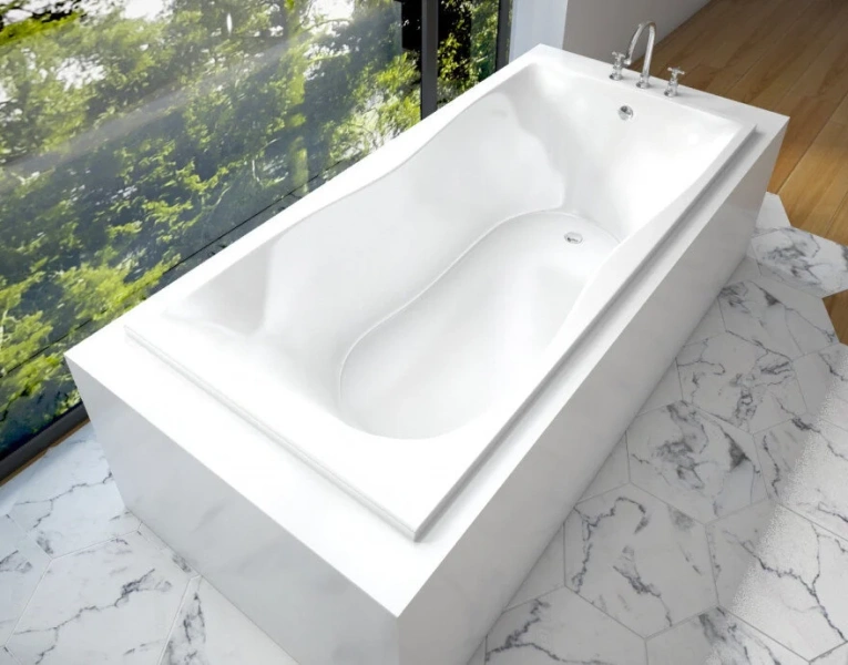 Ванна из литьевого мрамора Эстет Бета 170x80 см белая глянцевая ФР-00001321 (детальная фотография), литьевой мрамор