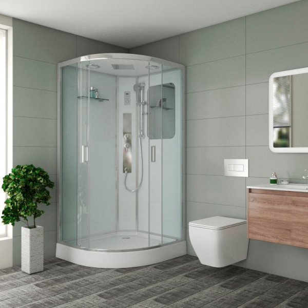 Душевая кабина Niagara Premium 90х90 см с гидромассажем (детальная фотография), четверть круга