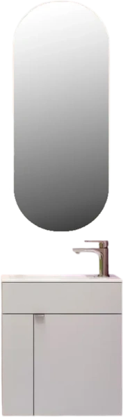 Тумба под раковину подвесная Kerama Marazzi Lato 50 см белая LAT.50.1\WHT (детальная фотография), современная, hi-tech index_1