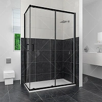 Душевой уголок RGW Classic CL-44B 80x100 см профиль черный, стекло прозрачное