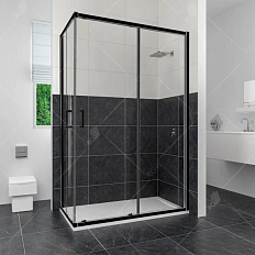 Душевой уголок RGW Classic CL-44B 80x100 см профиль черный, стекло прозрачное
