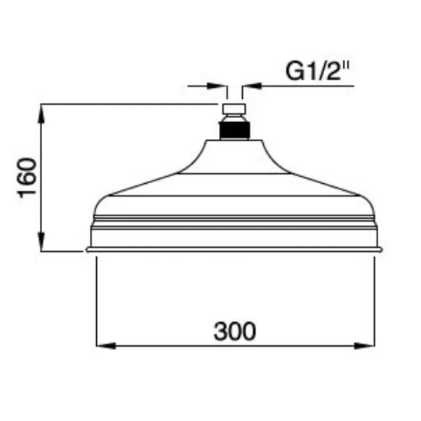 Верхний душ Cezares CZR золото 24 карат CZR-U-SP8-30-03/24 (детальная фотография), верхние души