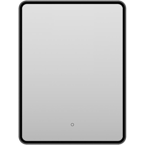 Зеркало с подсветкой Brevita Mercury 60 см прямоугольное, черное MER-Rett6-060/80-black (детальная фотография)