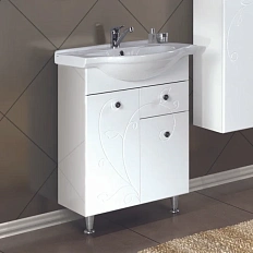 Тумба под раковину напольная Акватон Лиана 60 см белая глянцевая