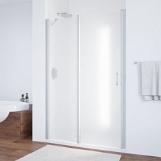 Душевая дверь профиль матовый хром стекло сатин Vegas-glass