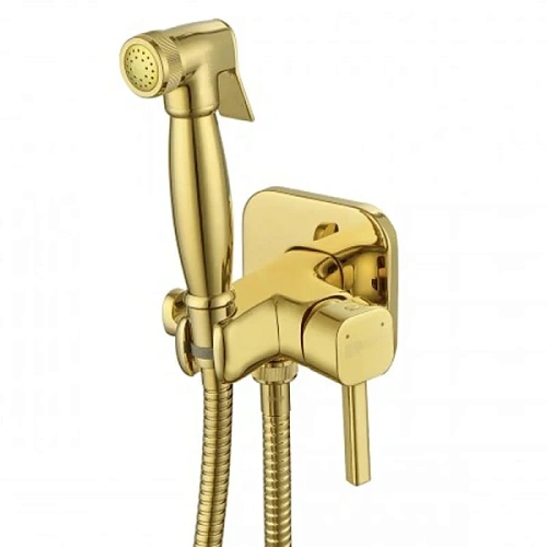 Гигиенический душ со смесителем Lemark Solo золото - фото 3