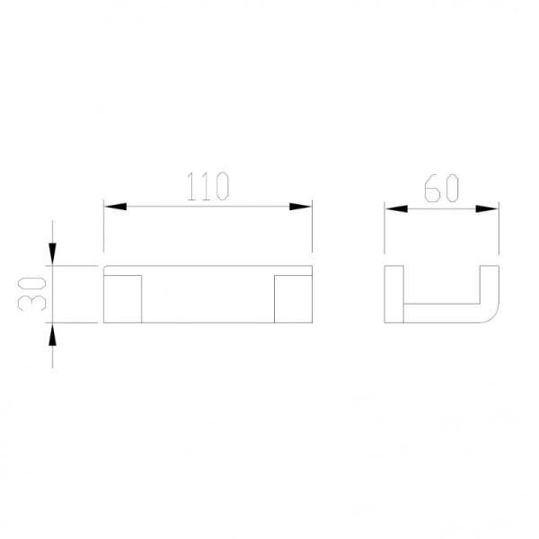 Крючок для ванной Abber Westen хром AA1750 (детальная фотография), современные, hi-tech