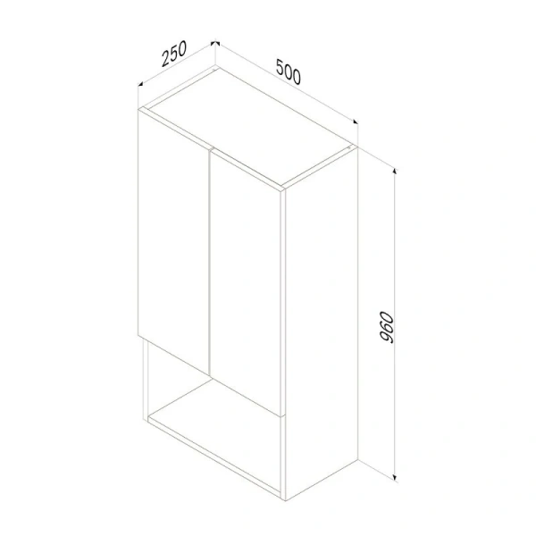 Шкаф подвесной Am.Pm X-Joy 50 см белый глянец M85CHX05021WG (детальная фотография), окрашенные