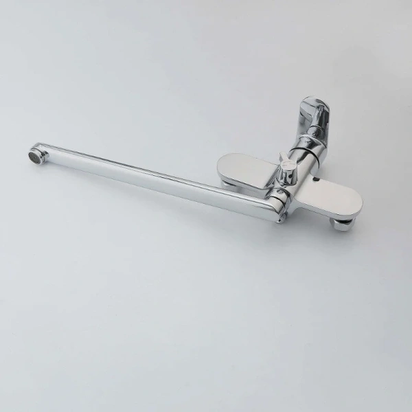 Смеситель для ванны Акватек Ника хром AQ1842CR (детальная фотография), из латуни, округлая форма