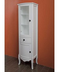 Шкаф, петли слева, цвет белый матовый, фурнитура состаренное серебро, La Beaute Joanna