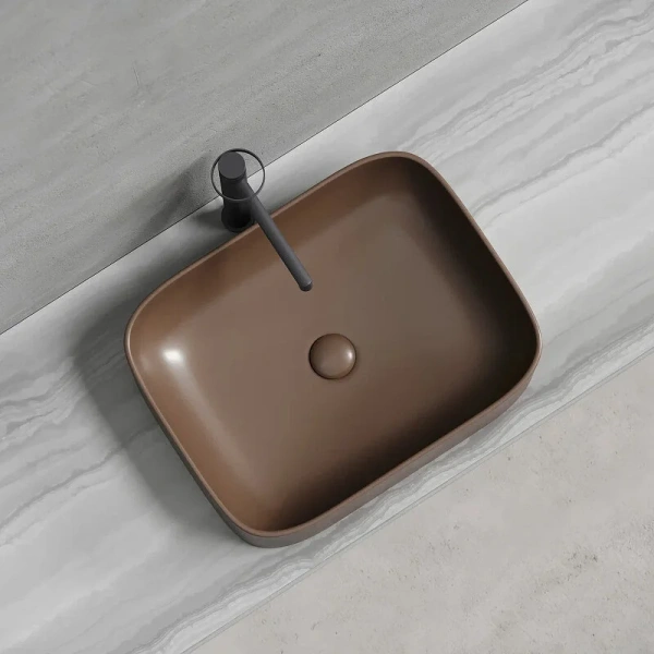 Раковина Ceramica Nova Element 50 см темно-коричневая CN6052MDB (детальная фотография) index_1