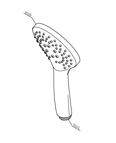 Лейка для душа Am.Pm Gem хром F0290064 (детальная фотография), душевые лейки