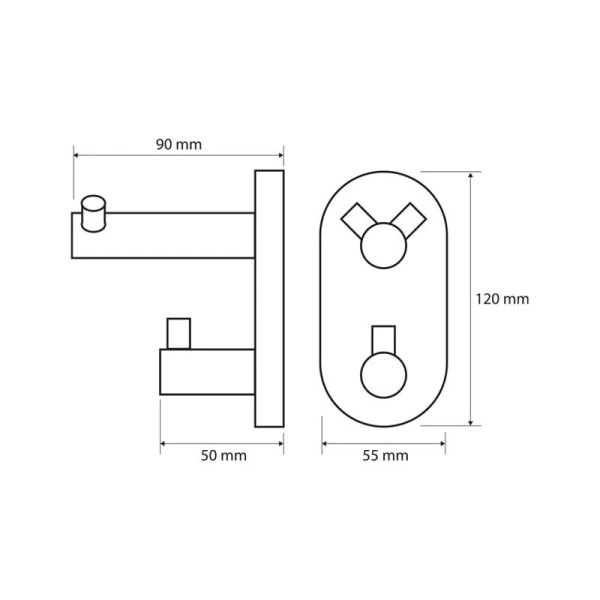 Крючок для ванной Bemeta Omega хром 104405222 (детальная фотография), современные, hi-tech