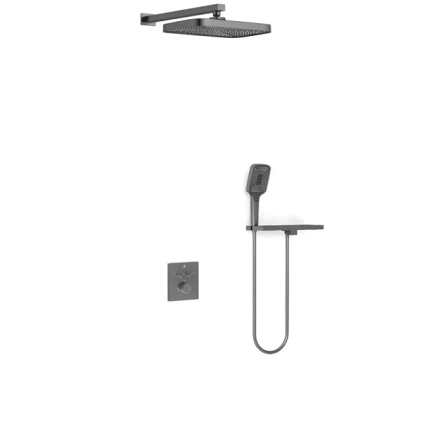 Душевой комплект Vincea вороненая сталь VSFW-321MT1RGM (детальная фотография)