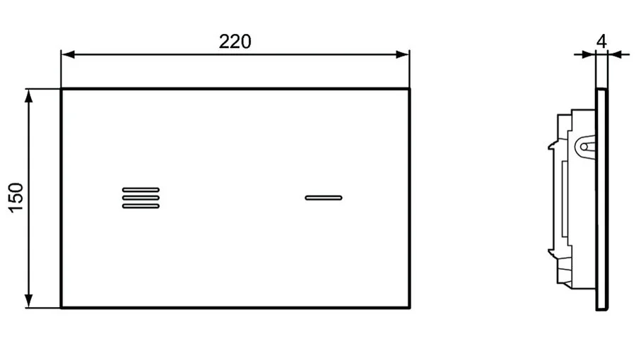 Клавиша смыва Ideal Standard ProSys Symfo белая R0129SA (детальная фотография), нет в наличии
