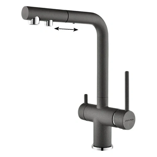 Смеситель для питьевой воды Paulmark Serpentine серый металлик - фото 8