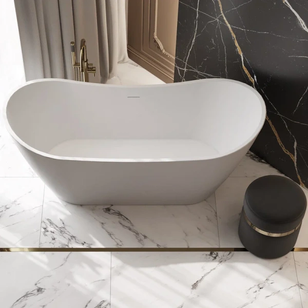 Ванна акриловая Corpa Nera Paganini CN130115, 170 х 80 см, белый матовый (детальная фотография), овальные