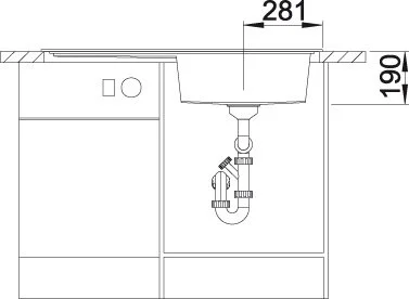 Мойка для кухни, чаша справа, цвет антрацит, Blanco Zenar XL 6 S 523944 (детальная фотография) index_2