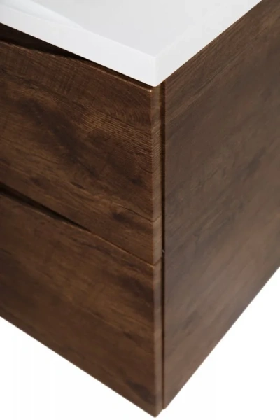 Тумба под раковину подвесная BelBagno Marino 80 см rovere moro MARINO-H60-800-2C-SO-RW-P (детальная фотография), темно-коричневая