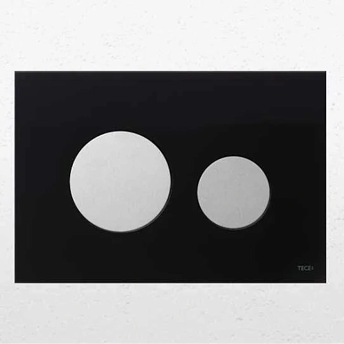 Клавиша смыва Tece TECEloop черное стекло, кнопки хром матовый - фото 8