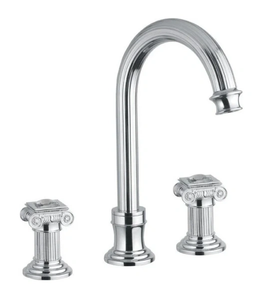 Смеситель для раковины Cezares Olimp хром, ручки с кристаллами Swarovski OLIMP-BLS2-A-01-Sw (детальная фотография)