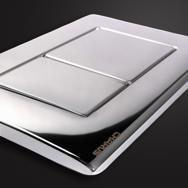 Клавиша смыва Charus Robusto глянцевая сталь FP.310.GSS.05 (детальная фотография), в наличии