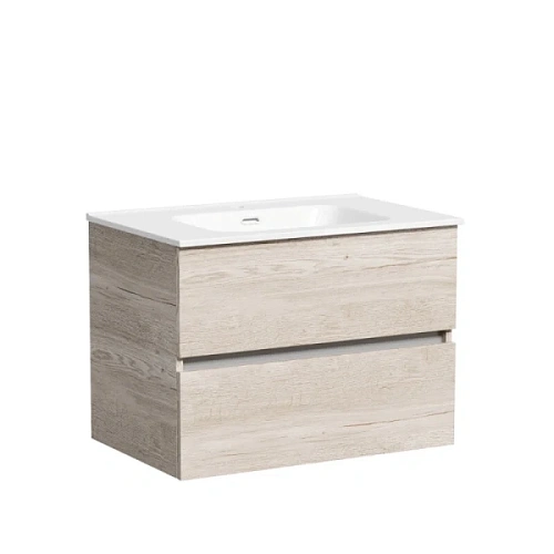 Тумба под раковину подвесная Sancos Urban 70 см дуб галифакс натуральный - фото 6