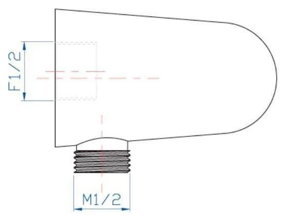 Подключение для душевого шланга Lemark с держателем, хром LM8084C (детальная фотография) index_1