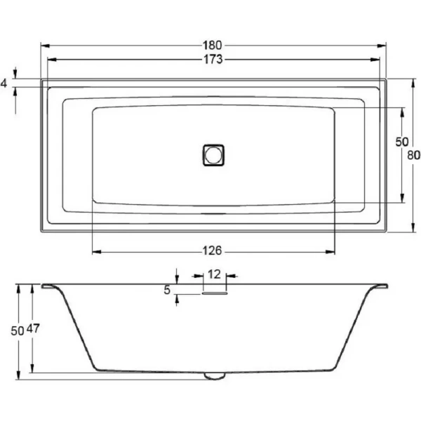 Акриловая ванна Riho Still Square Fall B099033005/B099034005, 180 x 80 см, подголовник с LED-подсветкой справа/слева, наполнение через перелив, цвет белый (детальная фотография), современныe, hi-tech
