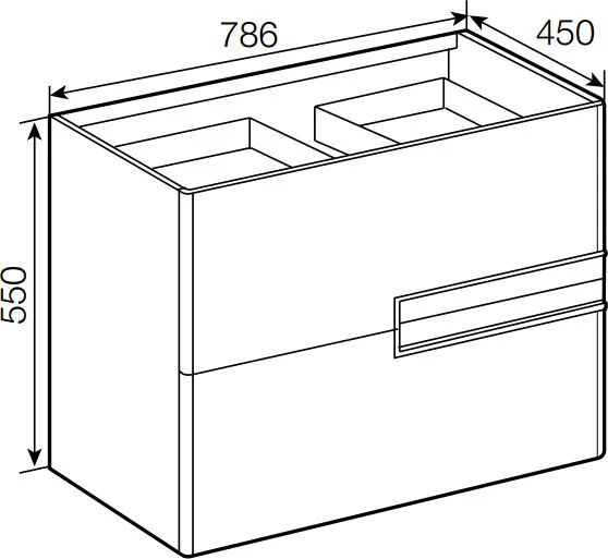 Тумба под раковину подвесная Roca Victoria Nord Ice Edition 80 см белый глянец ZRU9302731 (детальная фотография), в наличии